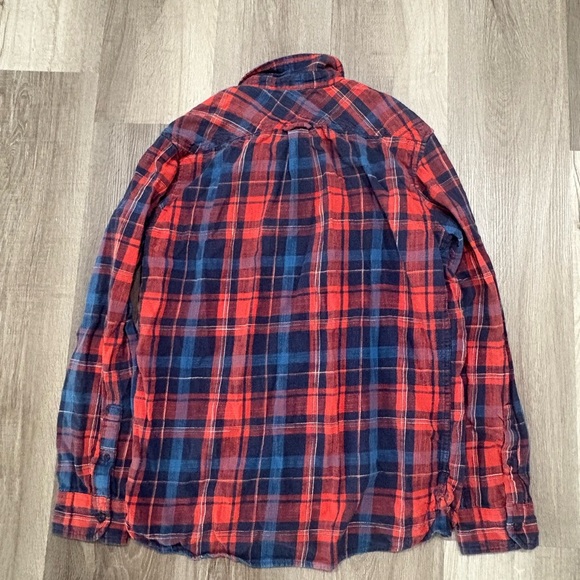 Levi's Men's Casual Red and Blue Plaid Shirt - Picture 5 of 5